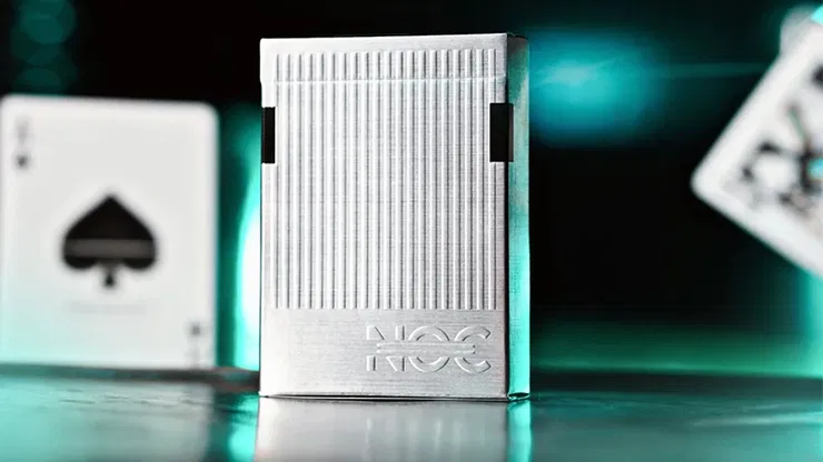 Limited NOC3000X3 Playing Cards (Silver/Teal - Species X) - image 1