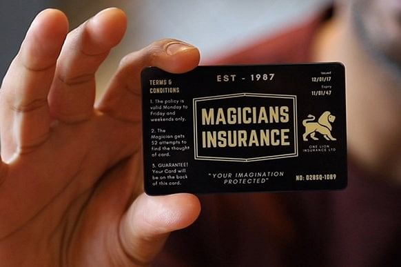 Magician's Insurance Policy Classical Stage Street Pocket Real Cards Magic Trick 