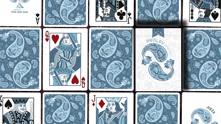 Marked Paisley Ton sur Ton Poudre Playing Cards - image 2