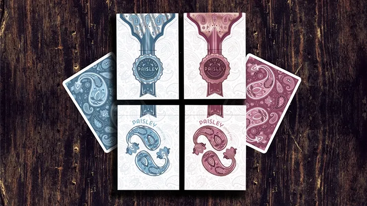 Marked Paisley Ton sur Ton Poudre Playing Cards - image 1