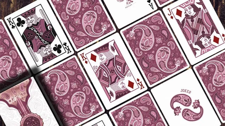 Marked Paisley Ton sur Ton Poudre Playing Cards - image 5
