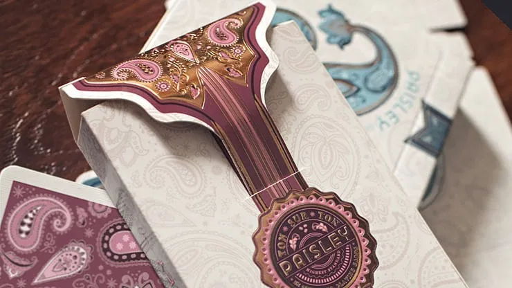 Marked Paisley Ton sur Ton Poudre Playing Cards - image 7