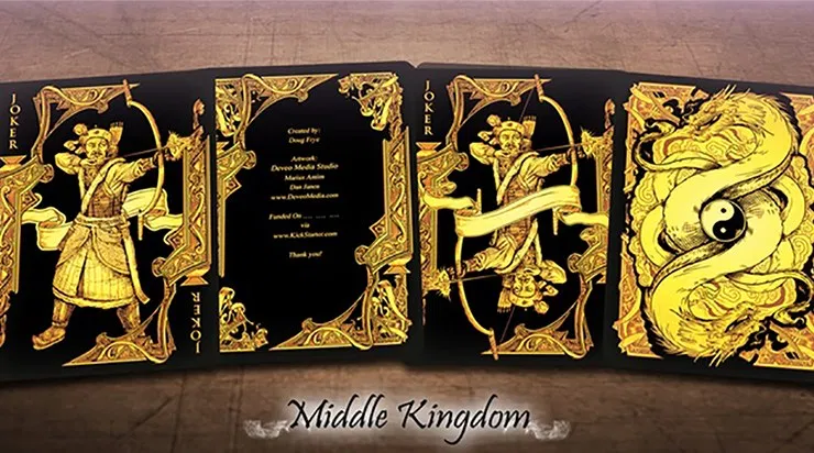 Middle Kingdom (Gold) Playing Cards Printed - image 2