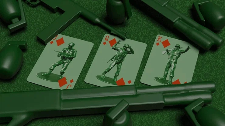 Army Men Playing Cards - image 2