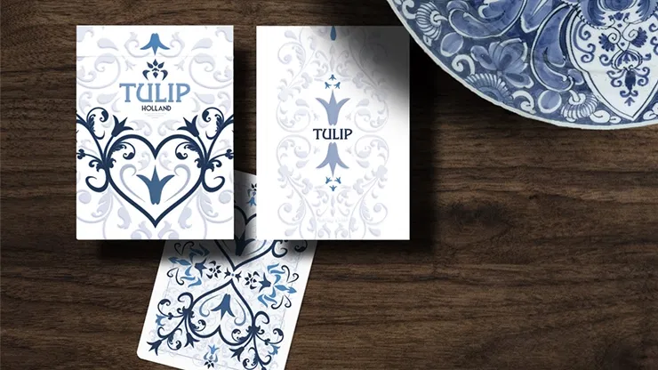 Tulip Playing Cards Music Box Collector's Set - image 1