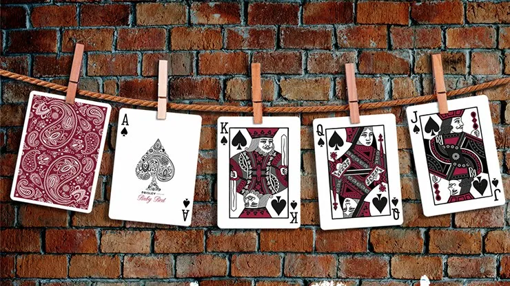 Paisley Playing Cards Ruby Red - image 7