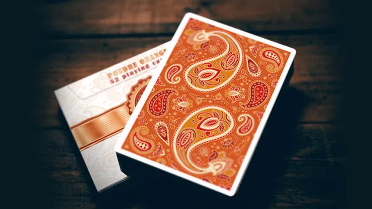 Paisley Ton sur Ton Poudre Orange Foil Designer's Choice - image 2