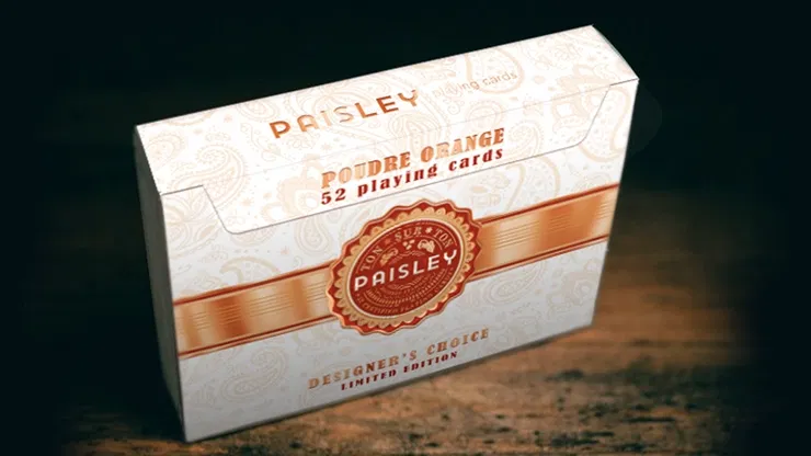 Paisley Ton sur Ton Poudre Orange Foil Designer's Choice - image 1