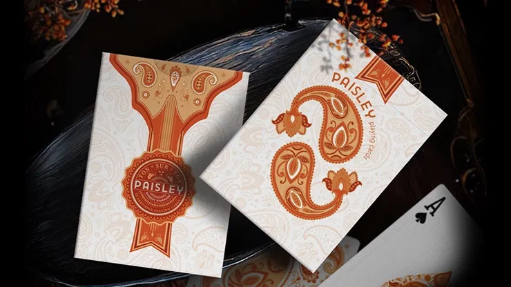 Paisley Ton sur Ton Poudre Orange workers Deck - image 1