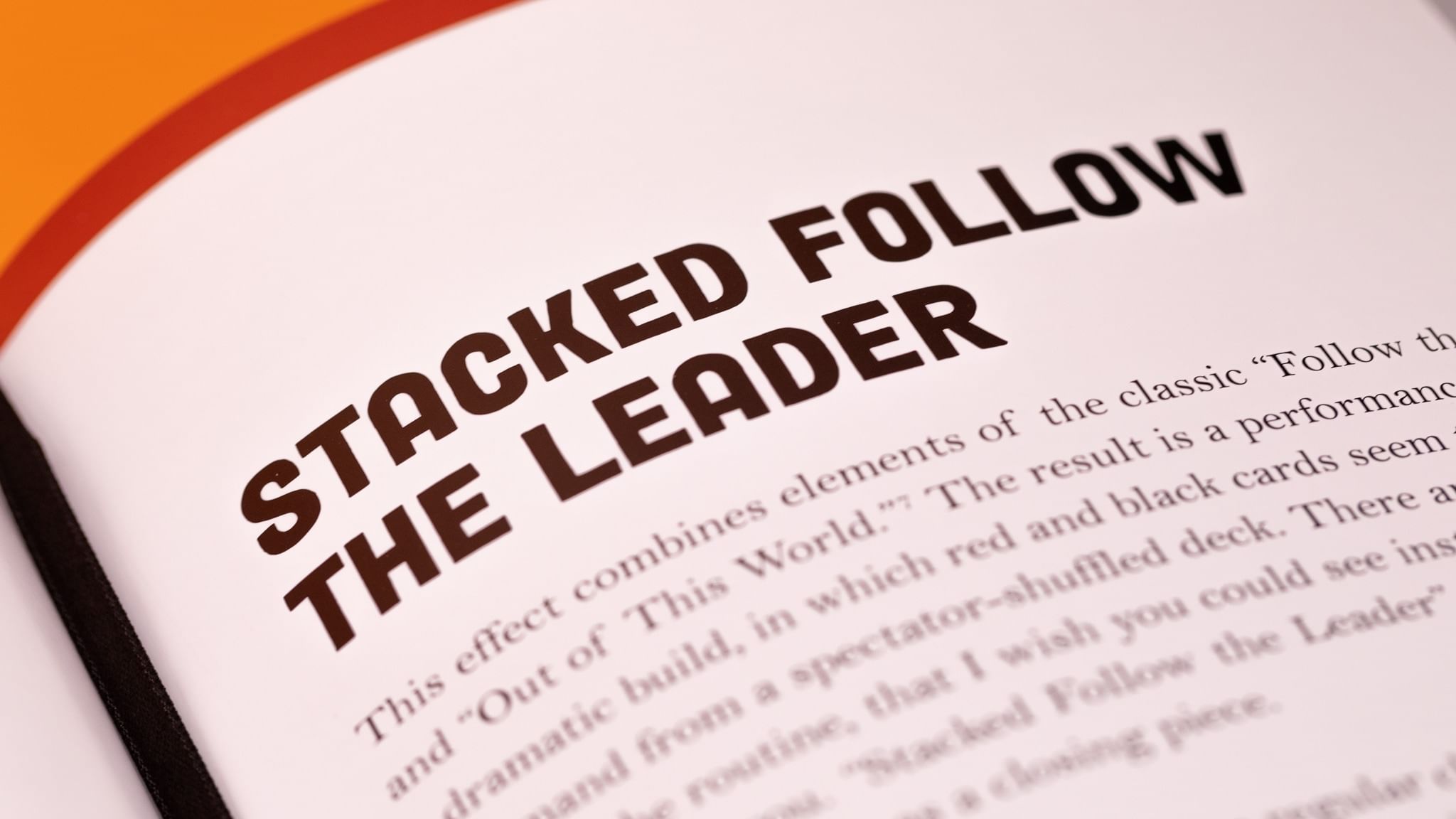 Book on memorised deck magic