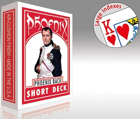 Phoenix Short Deck Large Index Playing Cards (Red)