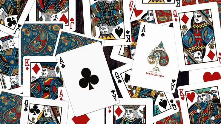 Plastic Paisley Poker Red Playing Cards - image 2