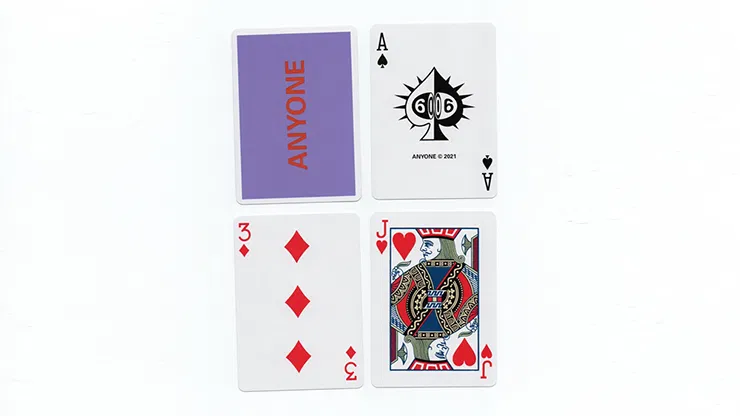 Purple/Red Cap Logo ANYONE Playing Cards - image 2