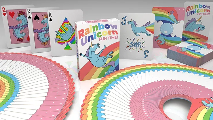 Rainbow Unicorn Fun Time Playing Cards - image 1