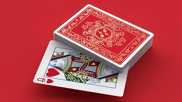 Red Roses Gold Foil Playing Cards - image 4
