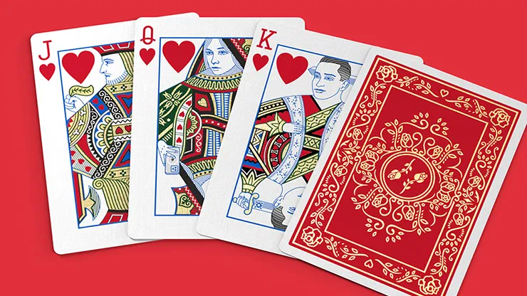 Red Roses Gold Foil Playing Cards - image 6