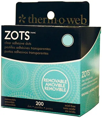 Removable Sticky Dots Medium Roll of 200