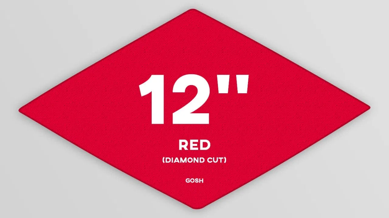 12in Diamond Cut Silk by Gosh (Red) - image 1