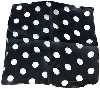 Spotted Silk 09" (Black w/ white spots)