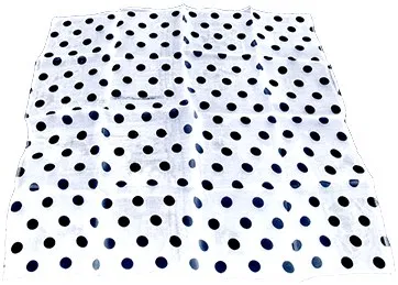 Spotted SIlk 18" (White w/ Black Spots)