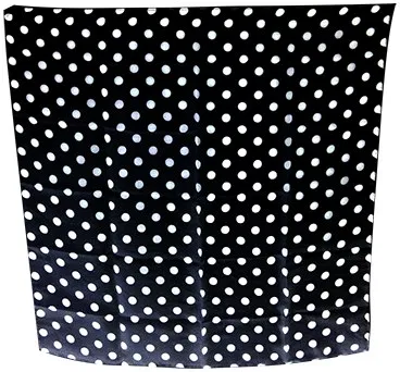 Spotted Silk 24" (Black w/ White Dots)