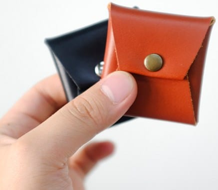 Square Leather Coin Case (Multiple Colors Available) - thumbnail 3