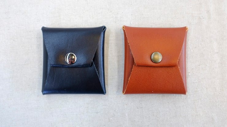 Square Leather Coin Case (Multiple Colors Available) - thumbnail 4