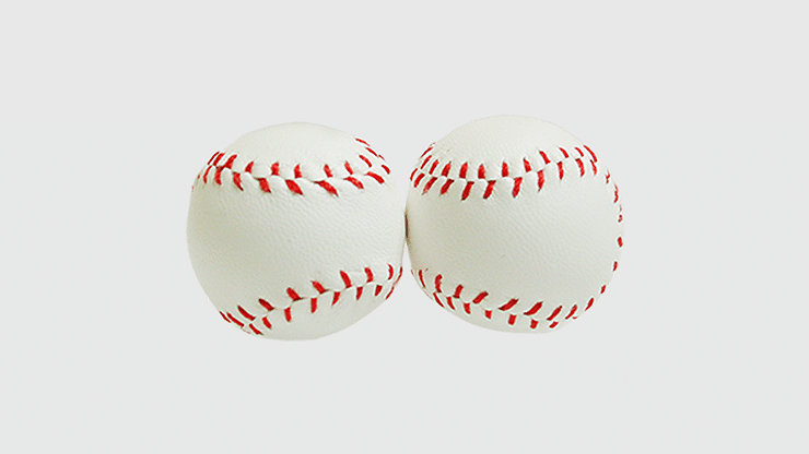Set of 2 Chop Cup Balls Yellow Leather by Leo Smetsers 