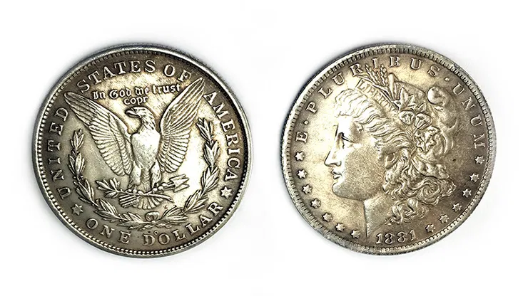 Steel Replica Silver Morgan Dollar (Single Coin)