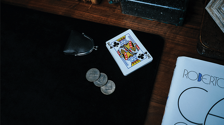 Black Close-Up Magic Magician Mat Pad Trick Accessory Card Coin Performance Tool 