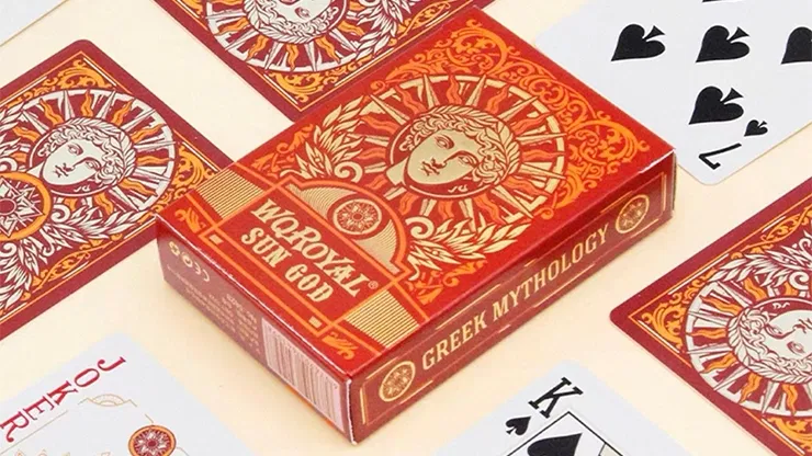 Sun God Greek Mythology Themed Red Edition Playing Cards - image 1