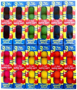 Super Soft Sponge Balls 1.5" - Mixed Colors (12 Pack)