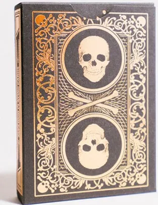 Superior Skull & Bones V2  Playing Cards (Black/Gold) - image 2