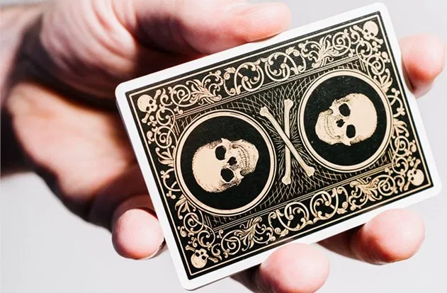Superior Skull & Bones V2  Playing Cards (Black/Gold) - image 5