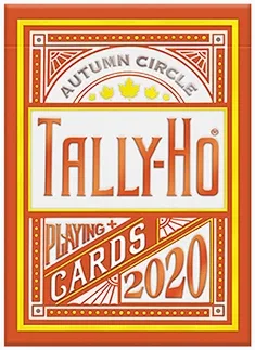 Tally-Ho Autumn Circle Back Playing Cards - image 1