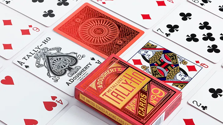 Tally-Ho Red MetalLuxe Playing Cards - image 4