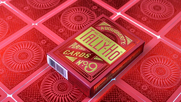 Tally-Ho Red MetalLuxe Playing Cards - image 5