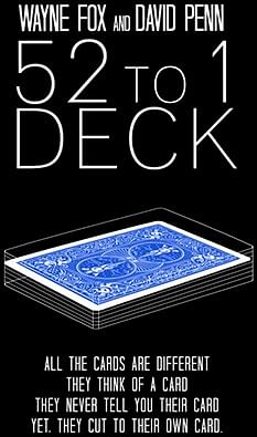 The 52 to 1 Deck Blue - magic