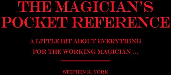 The Magician's Pocket Reference