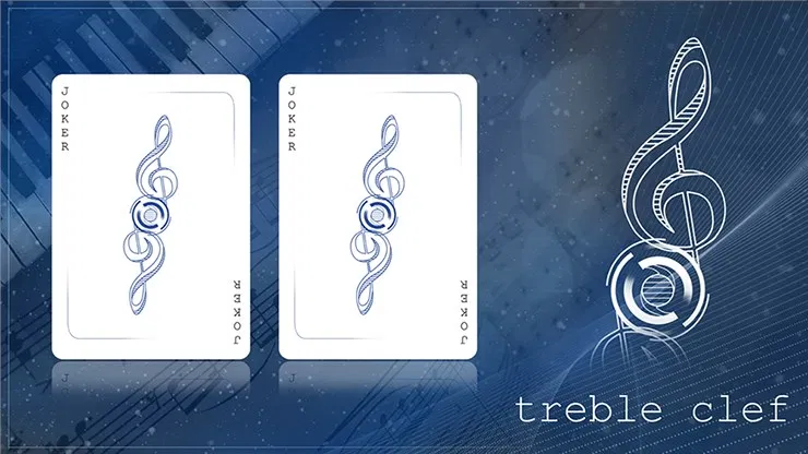 Treble Clef Playing Cards (Blue) - image 2