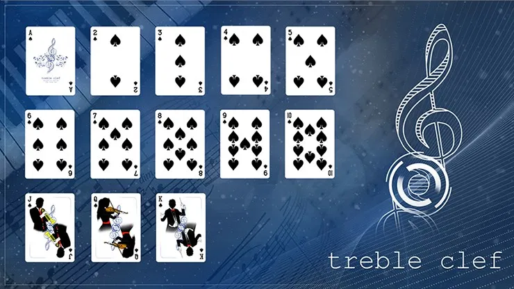 Treble Clef Playing Cards (Blue) - image 3