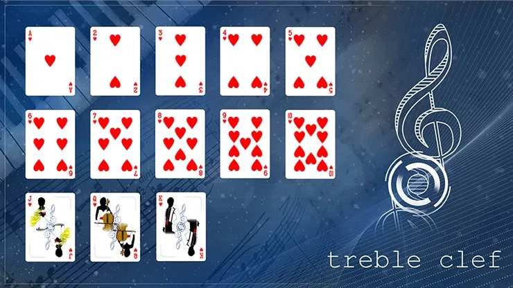 Treble Clef Playing Cards (Blue) - image 4