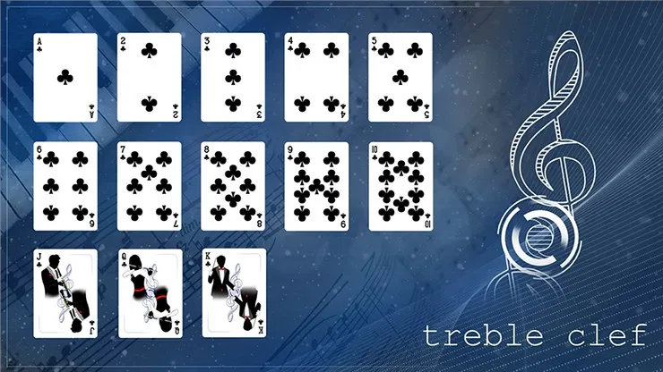 Treble Clef Playing Cards (Blue) - image 6
