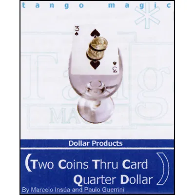 Two Coins Thru Card - Quarter