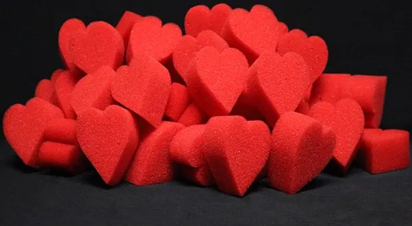Ultra Soft Red Hearts Bag of 50