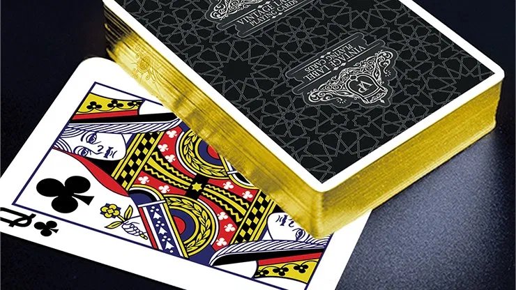 Vintage Label Playing Cards (Gold Gilded Black Edition) - image 3