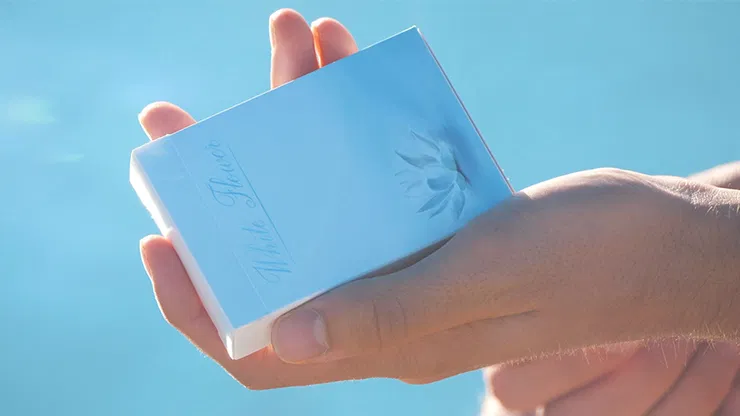 White Flower Playing Cards