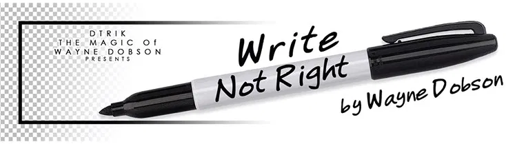 Write, Not Right Sharpie