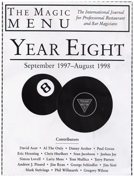Year 8 : The Magic Menu