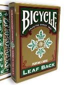 Bicycle Leaf Back Deck (Green) Deck of Cards